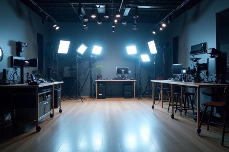 Interior del estudio de producción de Estudio Lumina
